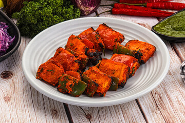 Indian cuisine - spicy chili paneer