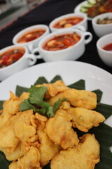 DEEP FRIED DORI FISH ON THE BANANA LEAF