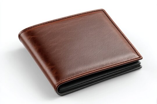 Modern minimalist leather wallet design vector illustration