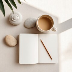 Meditation journal with mindfulness theme