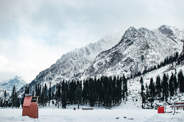 winter landscape in the mountains