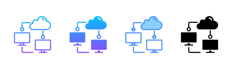 Distributed Computing Multi Style Icon Set
