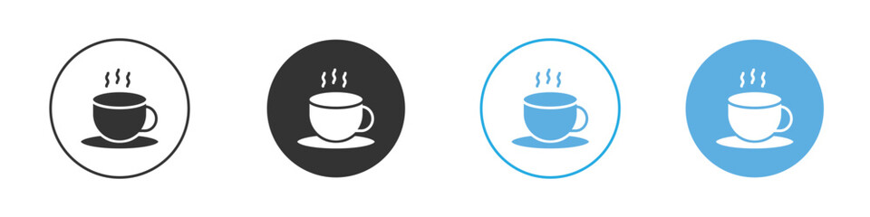 Coffee mug icon Logo Template Design set
