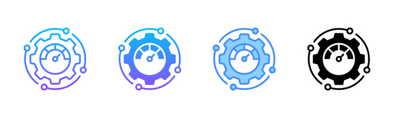Optimization Multi Style Icon Set