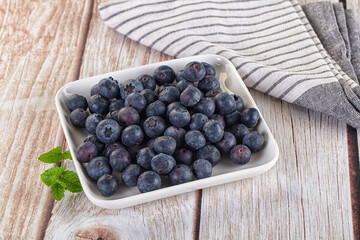 Raw ripe sweet and juicy blueberry
