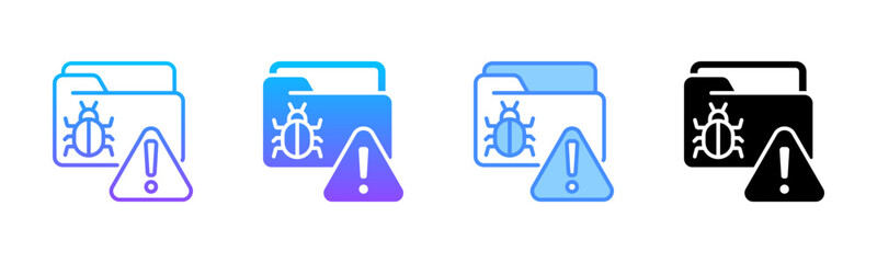 Obraz premium Debugging Multi Style Icon Set
