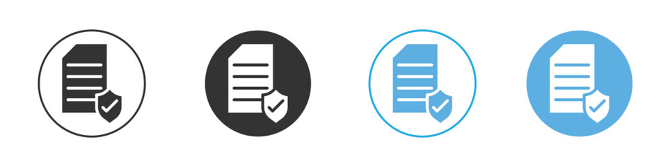 Fototapeta premium Contract coverage icon Logo Template Design set