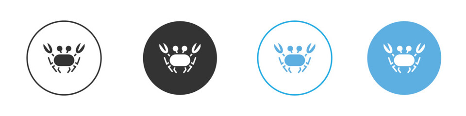 Crab icon Logo Template Design set
