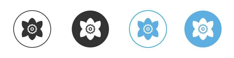 Daffodil icon Logo Template Design set