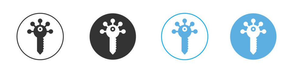 Digital key icon Logo Template Design set