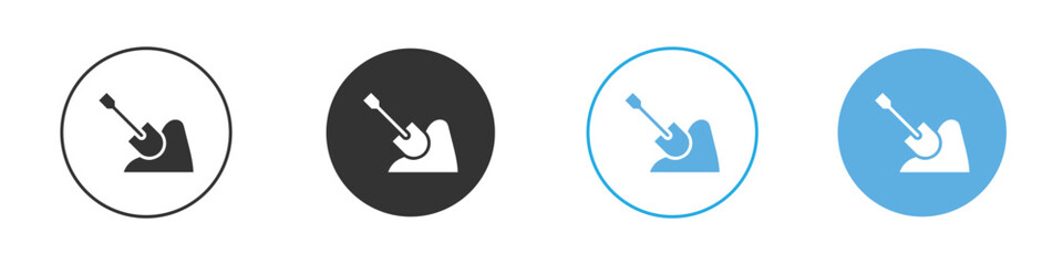 Digging icon Logo Template Design set