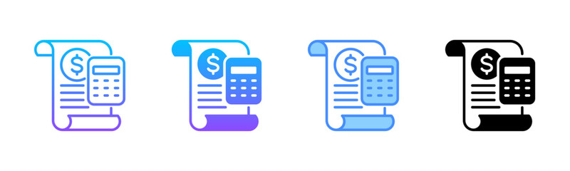 Accounting Multi Style Icon Set