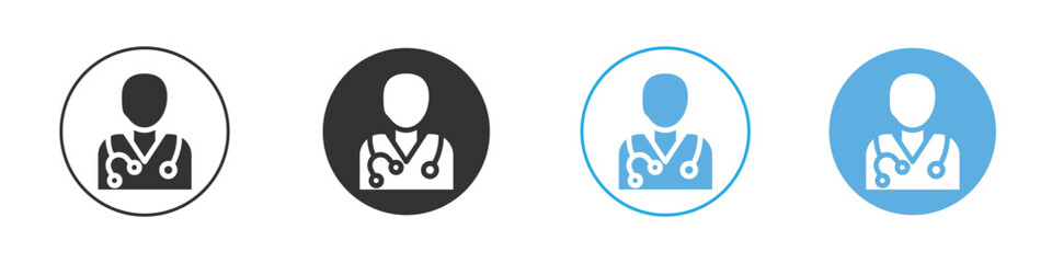 Doctor icon Logo Template Design set
