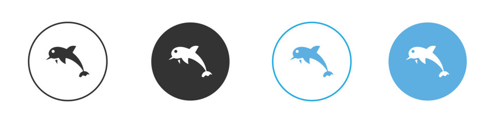 Dolphin icon Logo Template Design set