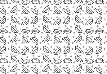 Seamless Pattern with Coronavirus Icons