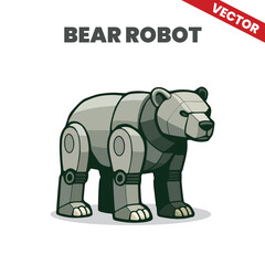 Futuristic Robot Dog Vector Illustration Sci-Fi Mechanical Canine in Chrome Style for Tech and AI-Themed Designs