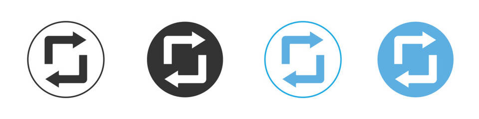 Exchange icon Logo Template Design set