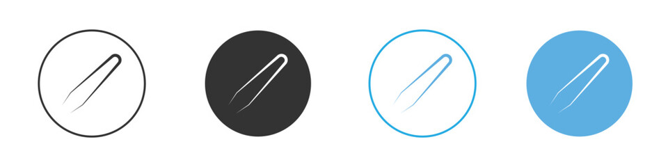 Eyebrow tweezers icon Logo Template Design set