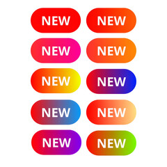 set of colorful sale buttons