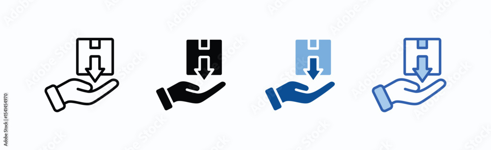 Wall mural receiver icon sheet multiple style collection isolated vector