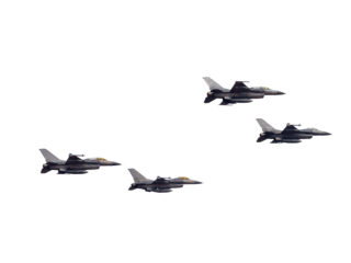 Fighter jet fighter isolated on a white background.
