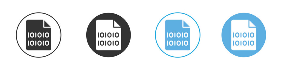 File Binary icon Logo Template Design set