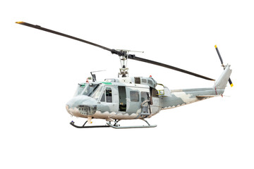 Helicopter isolated on a white background,