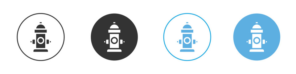 Fire hydrant icon Logo Template Design set