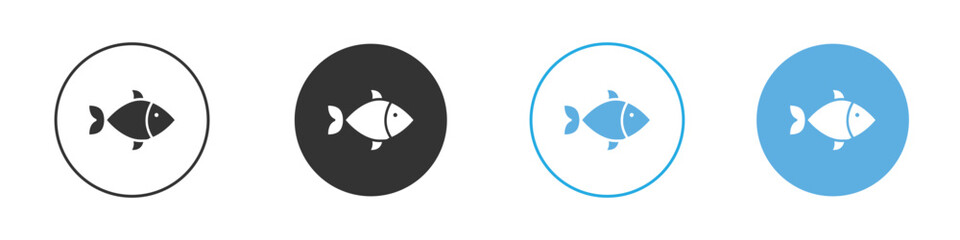 Fish icon Logo Template Design set