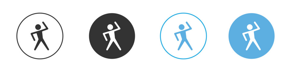 Fitness exercise icon Logo Template Design set