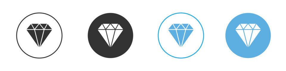Gem icon Logo Template Design set
