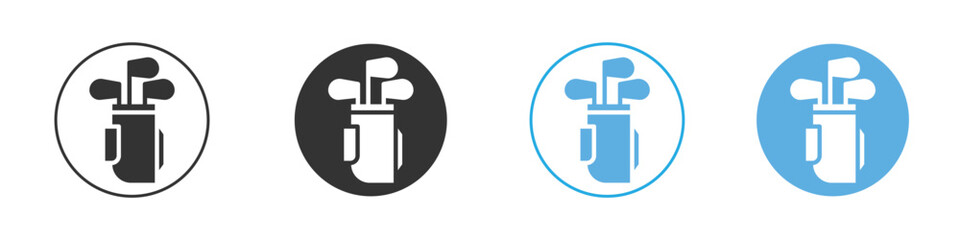 Golf bag icon Logo Template Design set