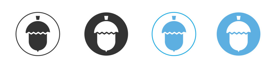 Obraz premium Hazelnut icon Logo Template Design set