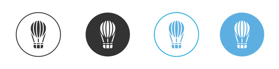 Hot air balloon icon Logo Template Design set
