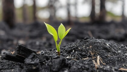 New life emerges from the ashes after forest fire devastation