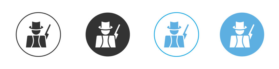 Hunter icon Logo Template Design set