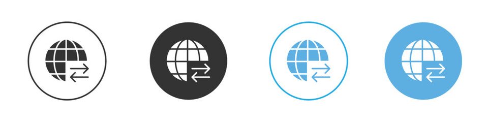 Import and export icon Logo Template Design set