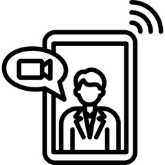 Video Health line icon