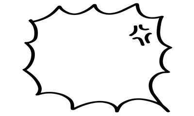 サインペン風の手描きのふきだし ベクター