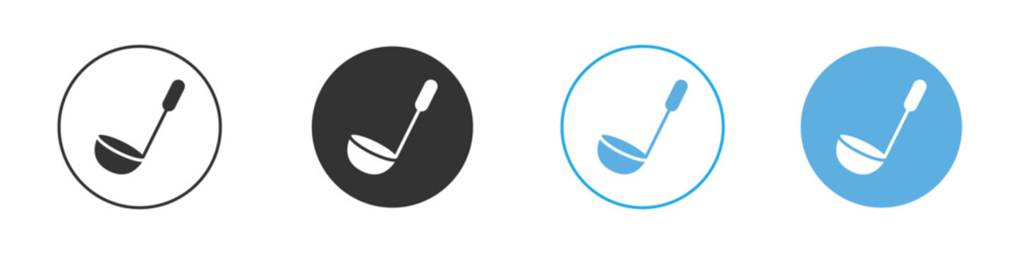 Ladle icon Logo Template Design set