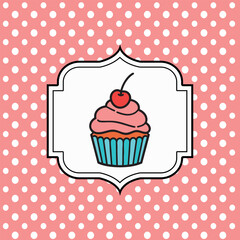Bakery background capcake vector