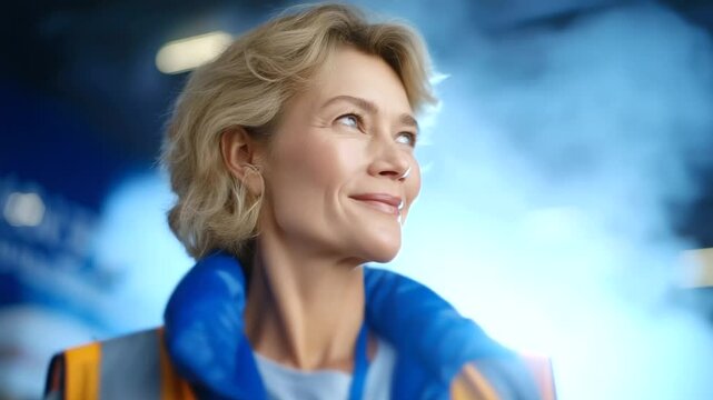 Supervisor Checking Refrigerated Unit with Thermometer and Cold Mist