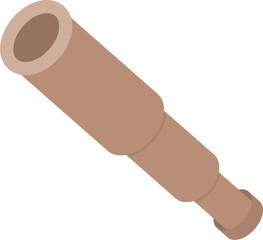 Spyglass or telescope, nautical vector illustration 