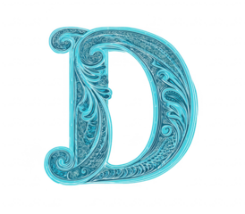 Decorative Letter D Design