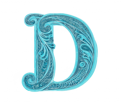 Decorative Letter D Design