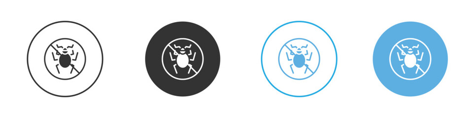 No Bug icon Logo Template Design set