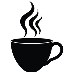 Aromatic Hot Beverage Steaming Cup of Coffee or Tea Illustration
