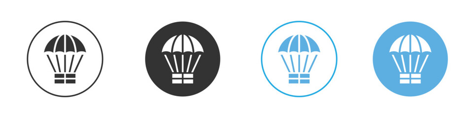 Parachute icon Logo Template Design set