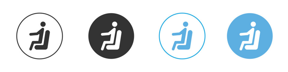 Person seat icon Logo Template Design set
