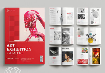 Minimal Art Exhibition Catalog Template